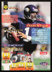 Warren Moon Autographed 1995 Stadium Club Card #140 Minnesota Vikings SKU #261180