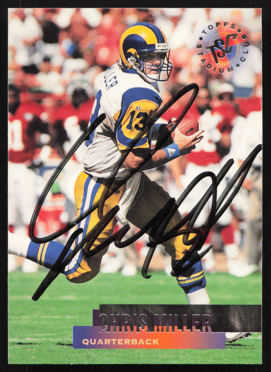 Chris Miller Autographed 1995 Stadium Club Card #81 Los Angeles Rams SKU #261182