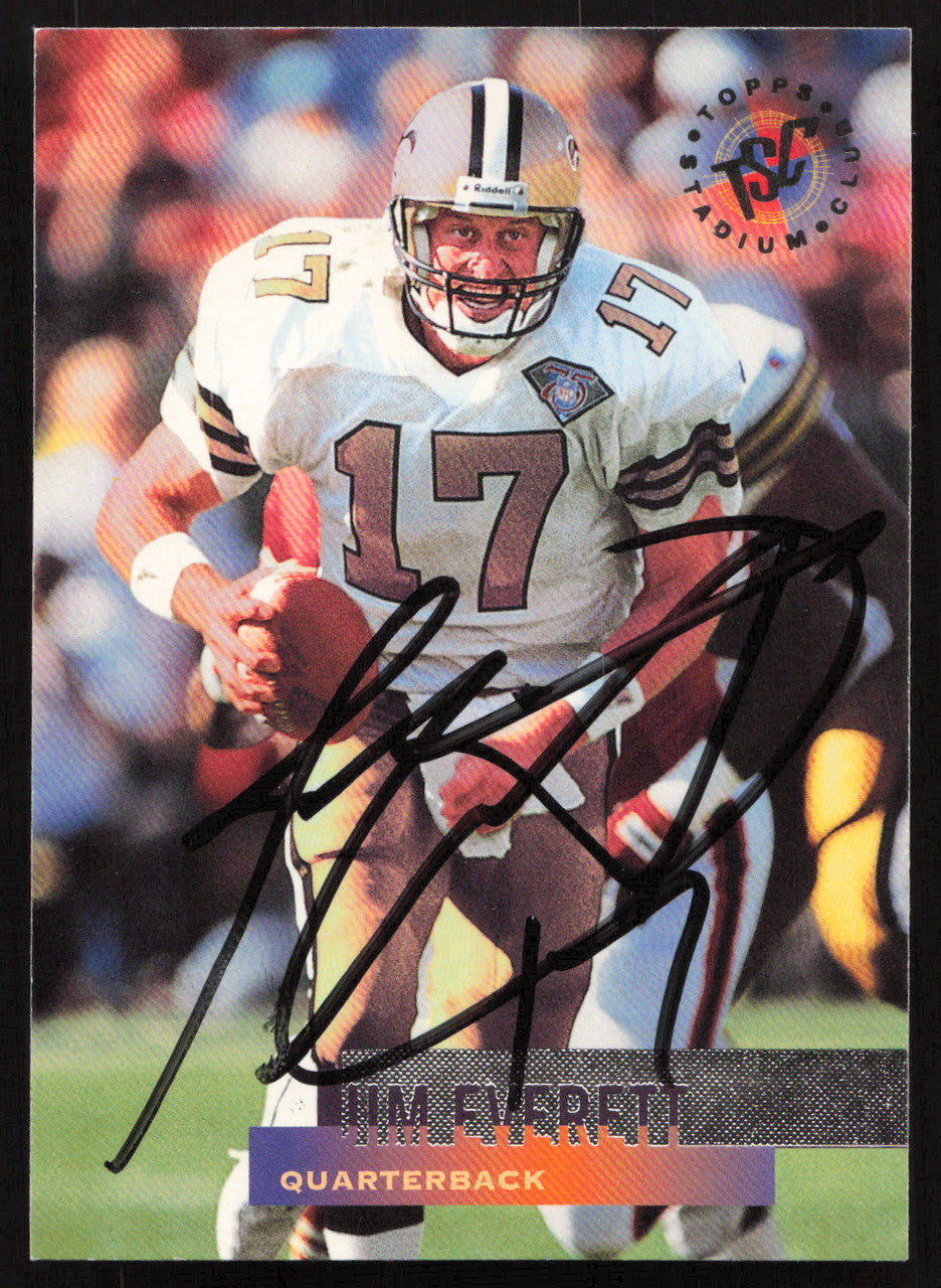 Jim Everett Autographed 1995 Stadium Club Card #315 New Orleans Saints SKU #261183