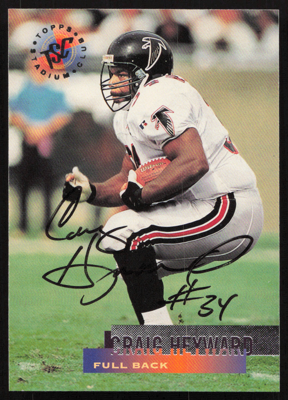 Craig Heyward Autographed 1995 Stadium Club Card #283 Atlanta Falcons SKU #261184