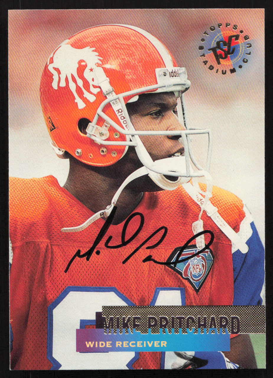 Mike Pritchard Autographed 1995 Stadium Club Card #382 Denver Broncos SKU #261188