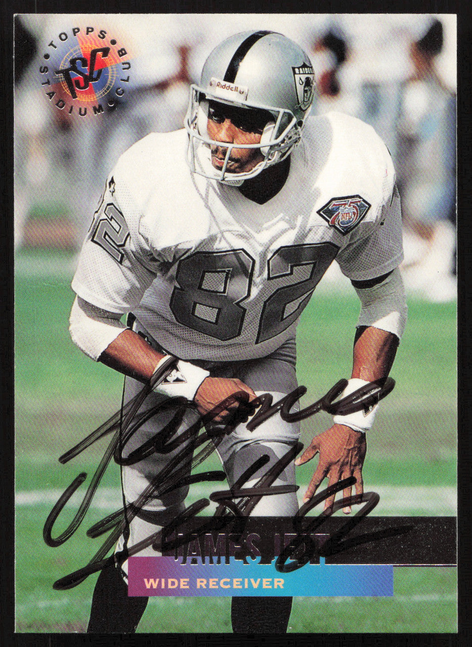 James Jett Autographed 1995 Stadium Club Card #137 Los Angeles Raiders SKU #261189