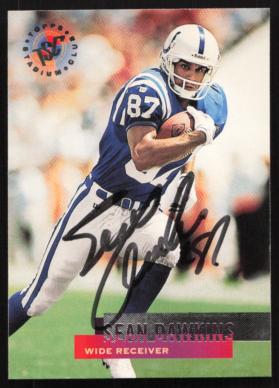 Sean Dawkins Autographed 1995 Stadium Club Card #101 Indianapolis Colts SKU #261192