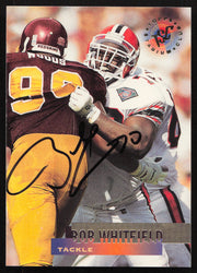 Bob Whitfield Autographed 1995 Stadium Club Card #349 Atlanta Falcons SKU #261196
