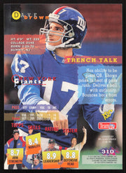 Dave Brown Autographed 1995 Stadium Club Card #310 New York Giants SKU #261206