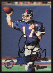 Dave Brown Autographed 1995 Stadium Club Card #X202 New York Giants SKU #261208