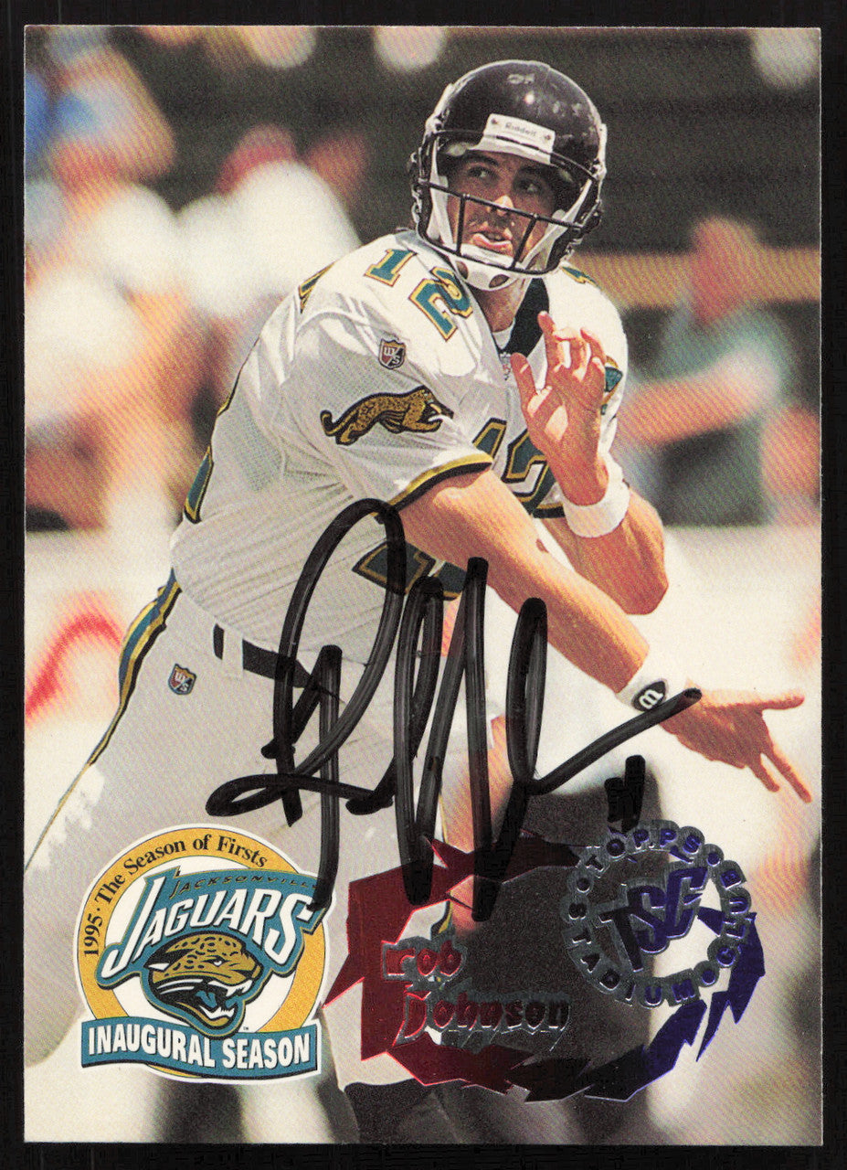 Rob Johnson Autographed 1995 Stadium Club Rookie Card #XT434 Jacksonville Jaguars SKU #261210