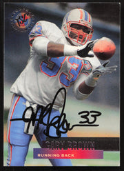 Gary Brown Autographed 1995 Stadium Club Card #105 Houston Oilers SKU #261212