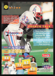 Gary Brown Autographed 1995 Stadium Club Card #105 Houston Oilers SKU #261212