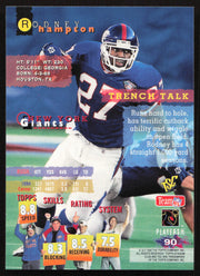 Rodney Hampton Autographed 1995 Stadium Club Card #90 New York Giants SKU #261214