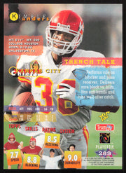 Kimble Anders Autographed 1995 Stadium Club Card #289 Kansas City Chiefs SKU #261216