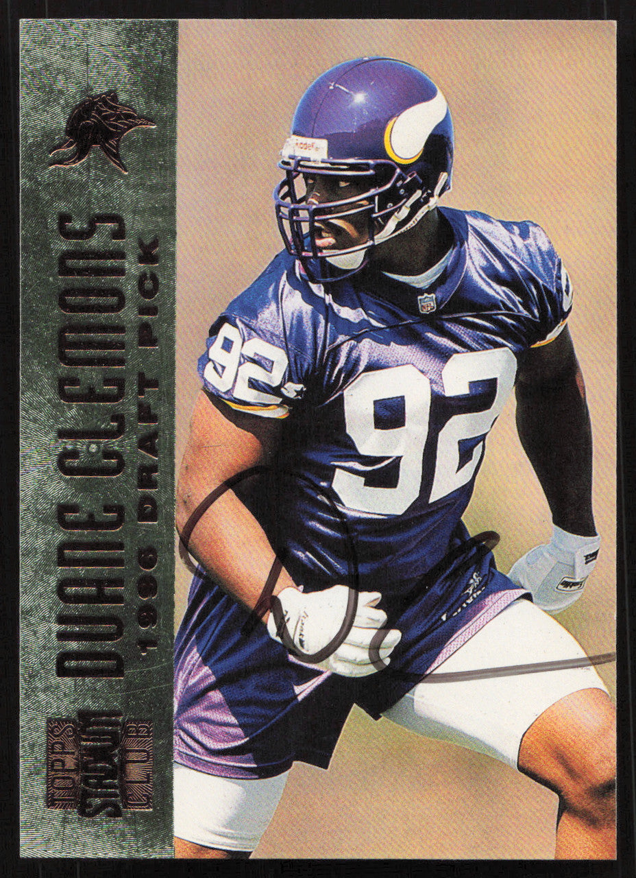 Duane Clemons Autographed 1996 Stadium Club Rookie Card #146 Minnesota Vikings SKU #261218