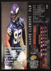 Duane Clemons Autographed 1996 Stadium Club Rookie Card #146 Minnesota Vikings SKU #261218