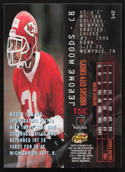 Jerome Woods Autographed 1996 Stadium Club Rookie Card #142 Kansas City Chiefs SKU #261219