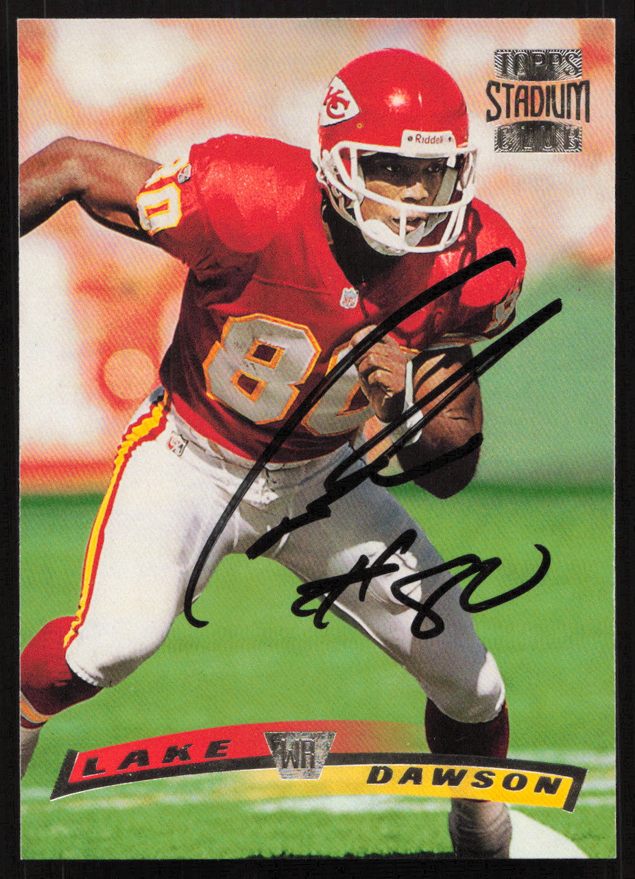 Lake Dawson Autographed 1996 Stadium Club Card #203 Kansas City Chiefs SKU #261223