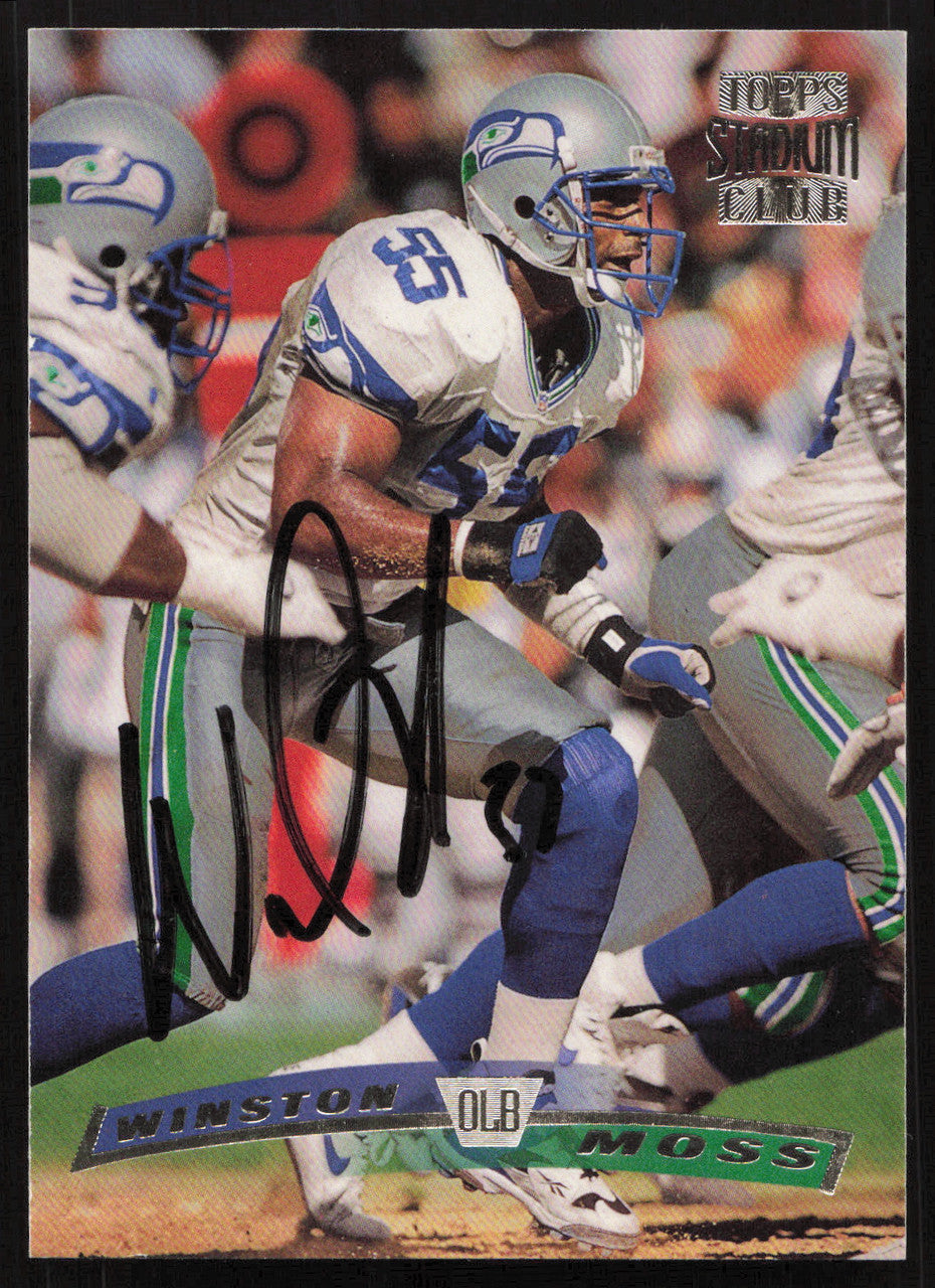 Winston Moss Autographed 1996 Stadium Club Card #208 Seattle Seahawks SKU #261226