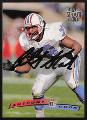 Anthony Cook Autographed 1996 Stadium Club Card #32 Houston Oilers SKU #261230