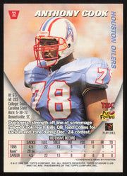 Anthony Cook Autographed 1996 Stadium Club Card #32 Houston Oilers SKU #261230