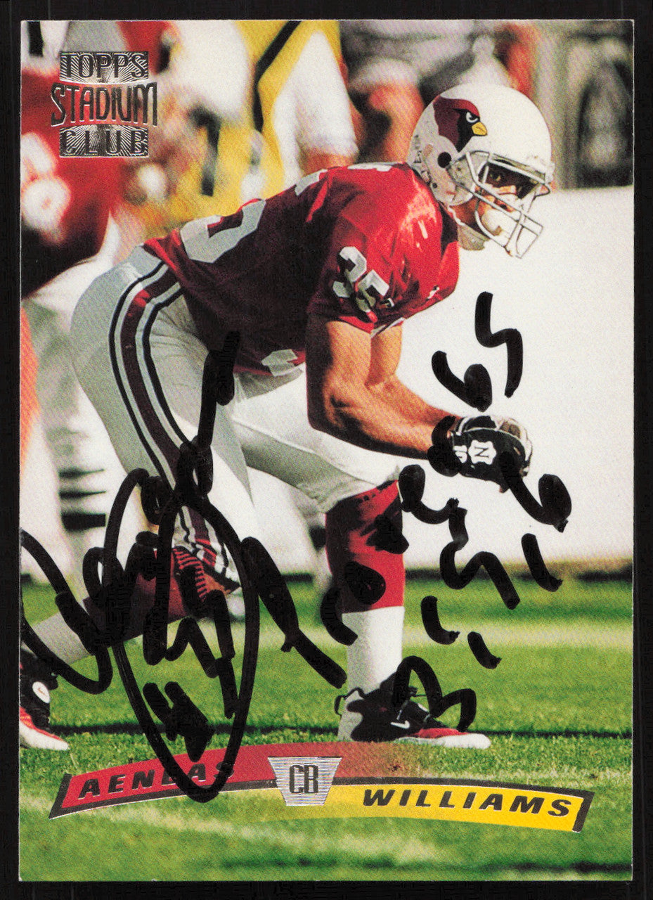 Aeneas Williams Autographed 1996 Stadium Club Card #51 Arizona Cardinals SKU #261231