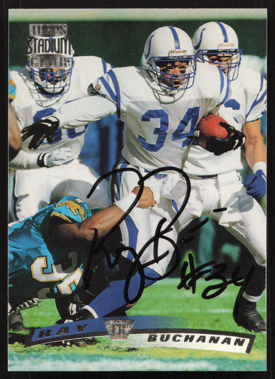 Ray Buchanan Autographed 1996 Stadium Club Card #258 Indianapolis Colts SKU #261235