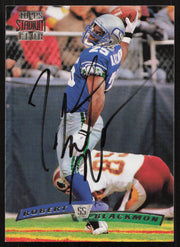 Robert Blackmon Autographed 1996 Stadium Club Card #43 Seattle Seahawks SKU #261236