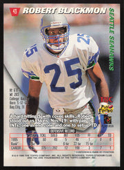 Robert Blackmon Autographed 1996 Stadium Club Card #43 Seattle Seahawks SKU #261236