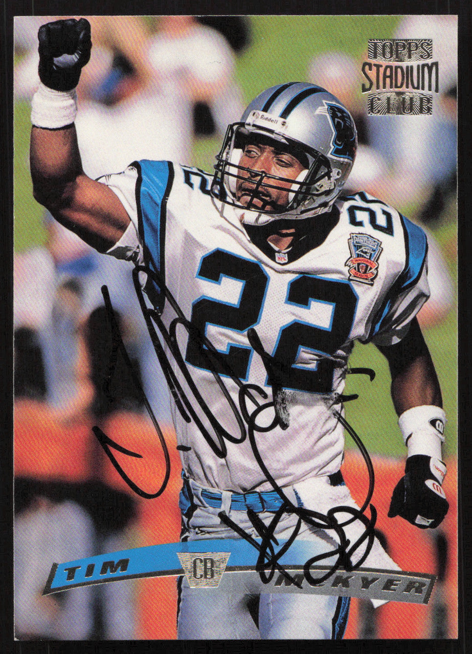 Tim McKyer Autographed 1996 Stadium Club Card #33 Carolina Panthers SKU #261237