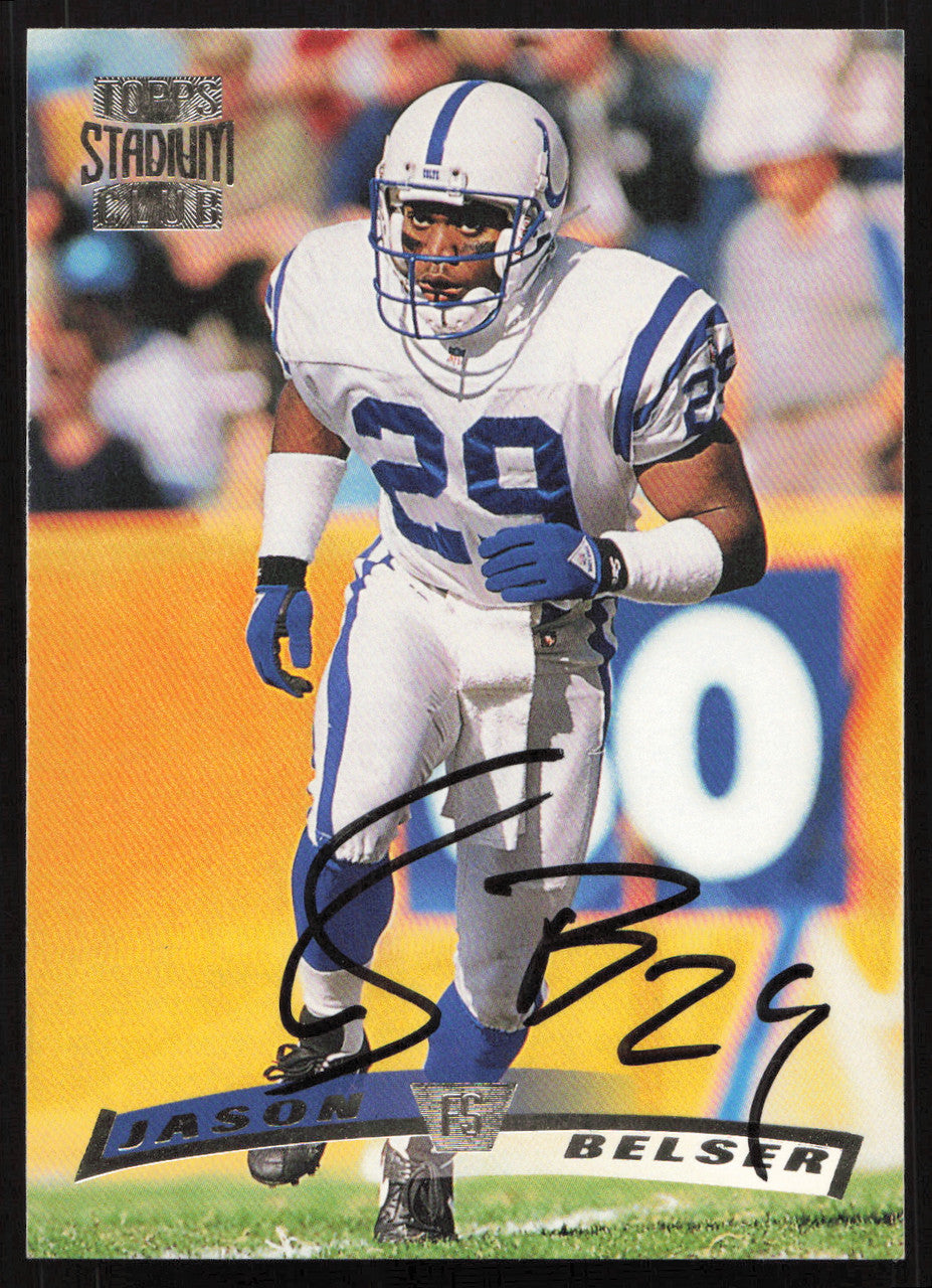 Jason Belser Autographed 1996 Stadium Club Card #242 Indianapolis Colts SKU #261238