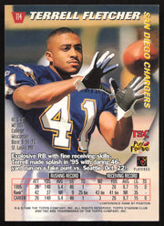 Terrell Fletcher Autographed 1996 Stadium Club Card #114 San Diego Chargers SKU #261245
