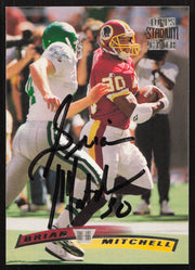 Brian Mitchell Autographed 1996 Stadium Club Card #224 Washington Redskins SKU #261246
