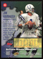Jim Harbaugh Autographed 1997 Stadium Club Card #41 Indianapolis Colts SKU #261249