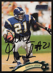Darrien Gordon Autographed 1997 Stadium Club Card #265 San Diego Chargers SKU #261251