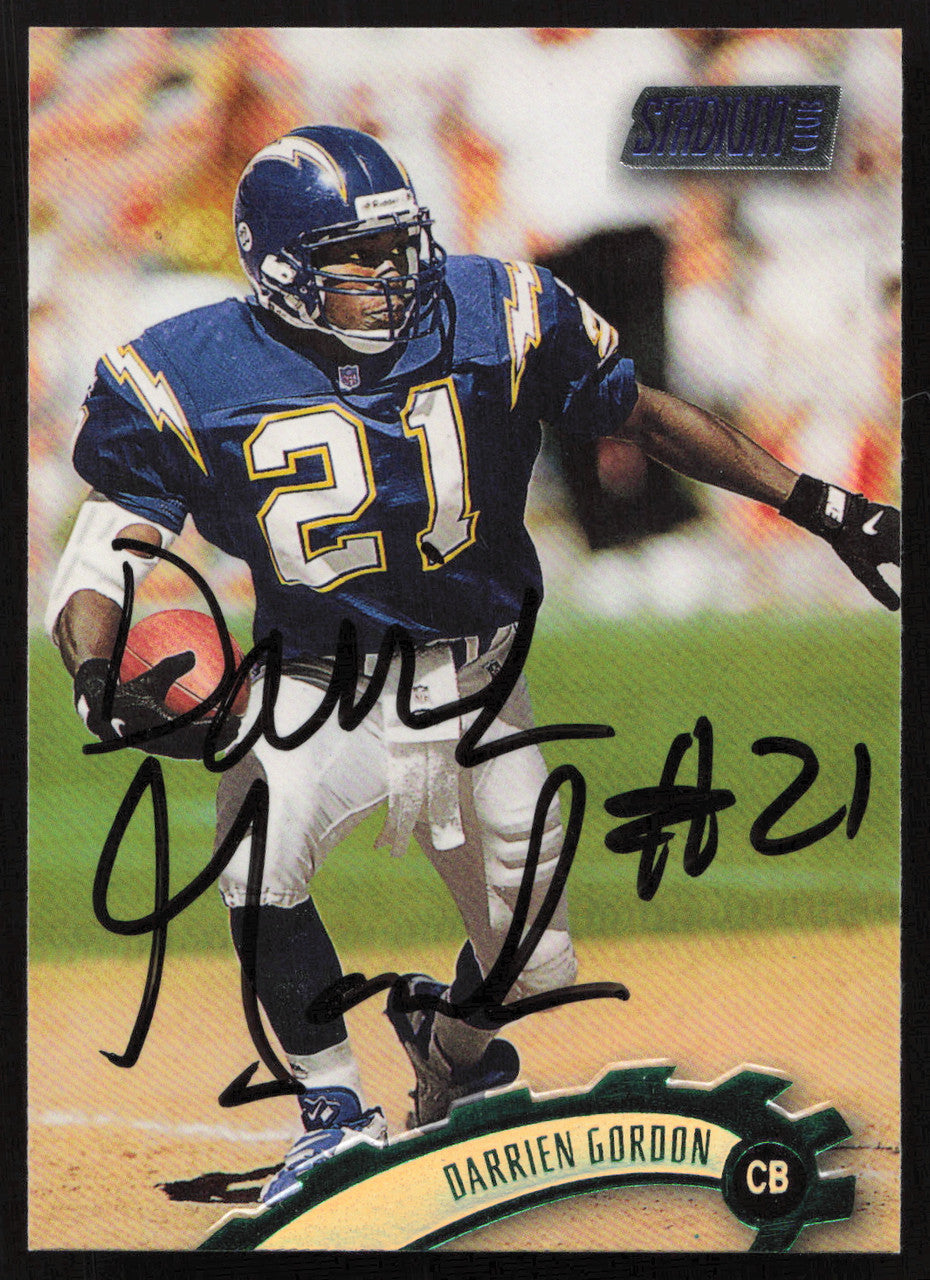Darrien Gordon Autographed 1997 Stadium Club Card #265 San Diego Chargers SKU #261251