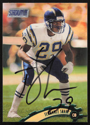 Terrance Shaw Autographed 1997 Stadium Club Card #302 San Diego Chargers SKU #261252