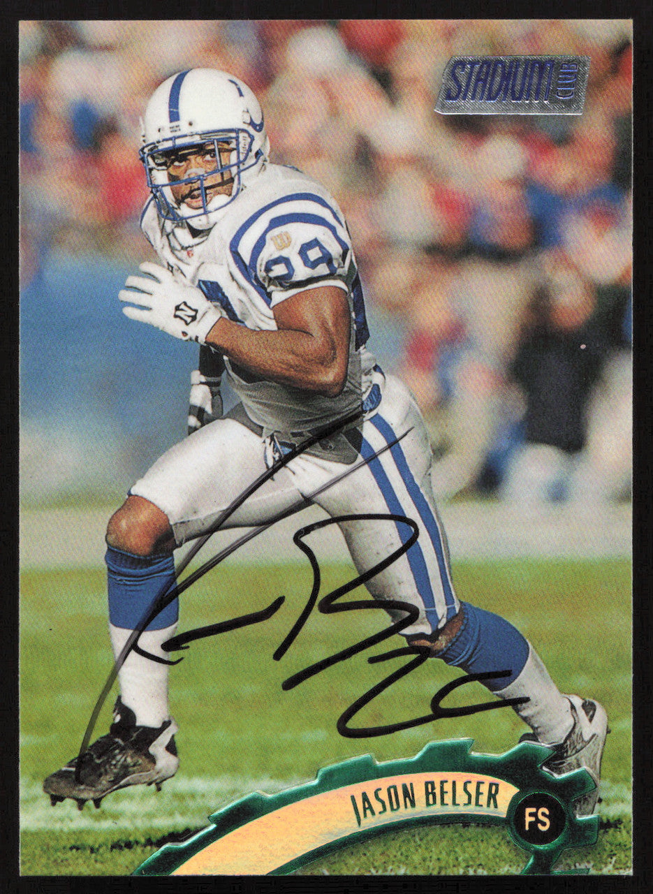 Jason Belser Autographed 1997 Stadium Club Card #135 Indianapolis Colts SKU #261258