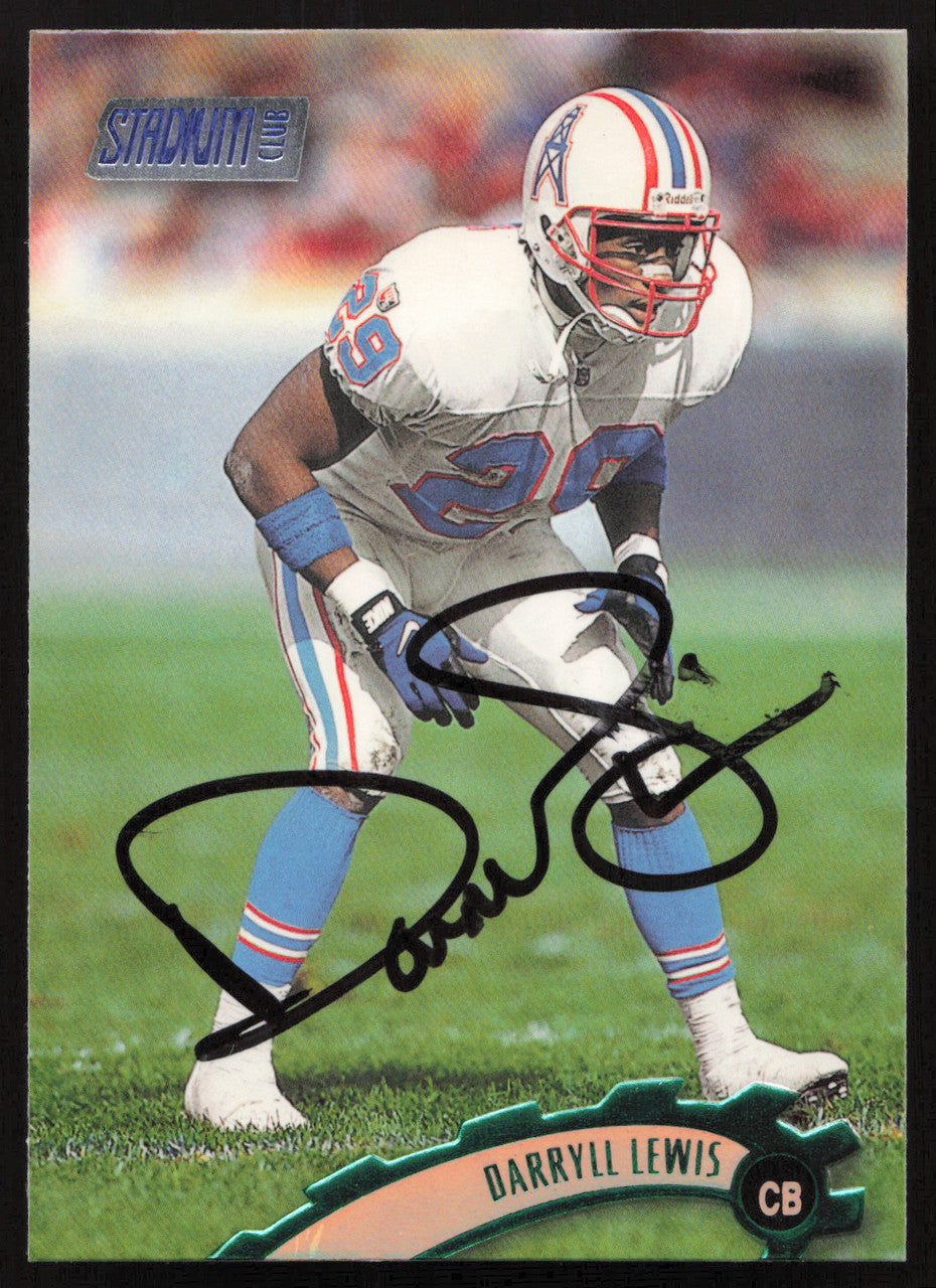 Darryll Lewis Autographed 1997 Stadium Club Card #134 Tennessee Oilers SKU #261259