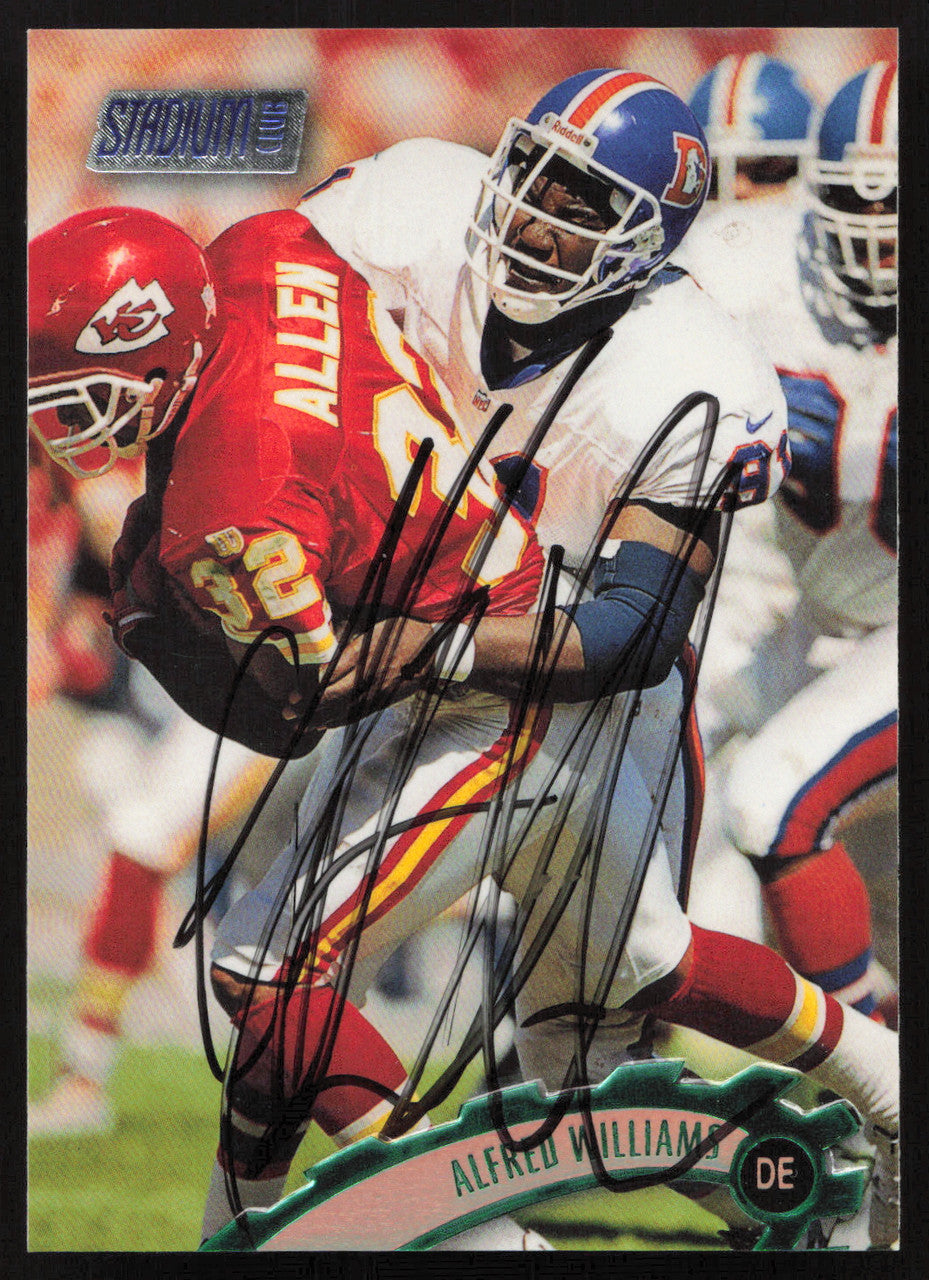 Alfred Williams Autographed 1997 Stadium Club Card #293 Denver Broncos SKU #261264