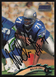 Walter Jones Autographed 1997 Stadium Club Rookie Card #170 Seattle Seahawks SKU #261266