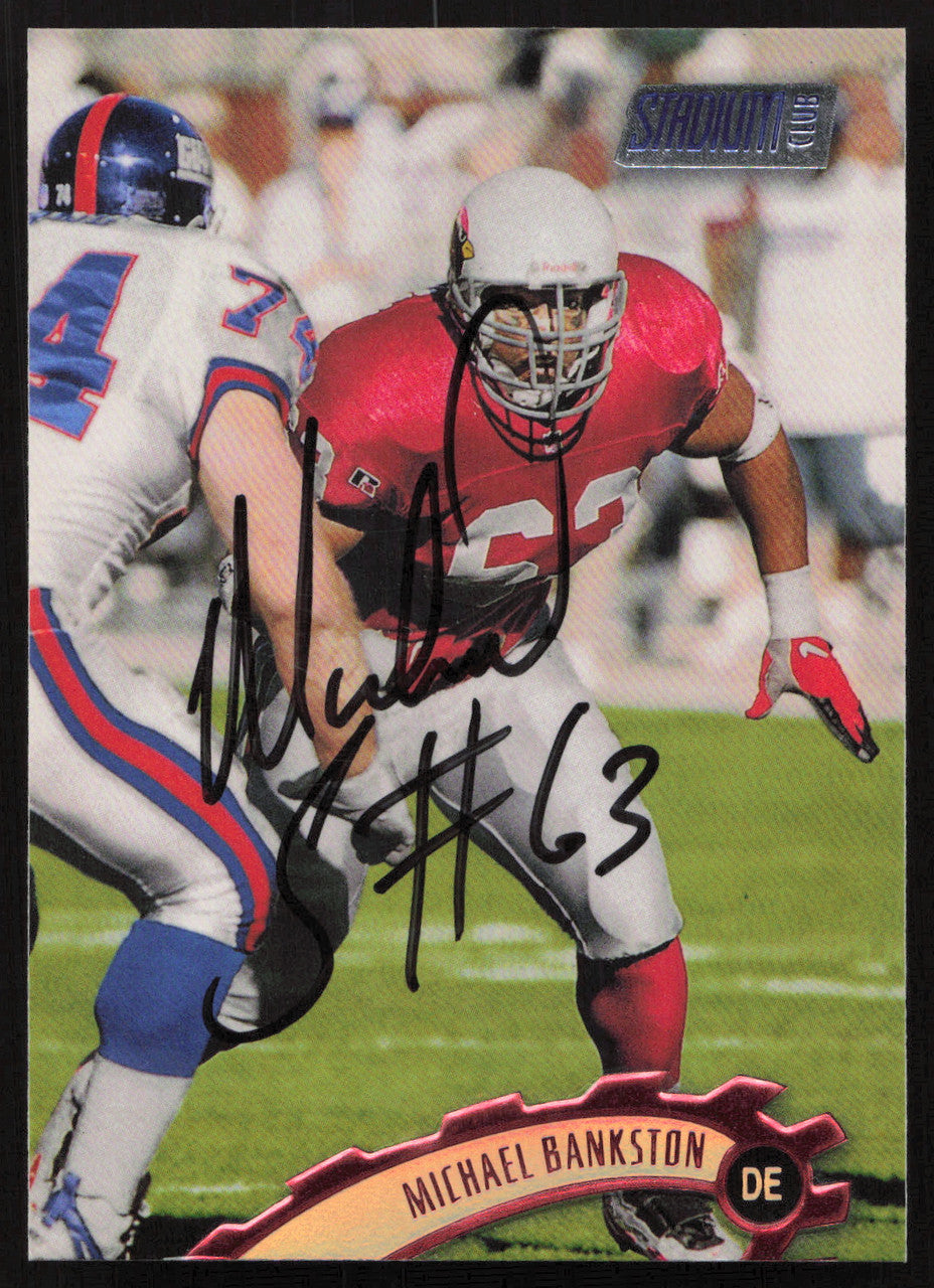 Michael Bankston Autographed 1997 Stadium Club Card #283 Arizona Cardinals SKU #261268