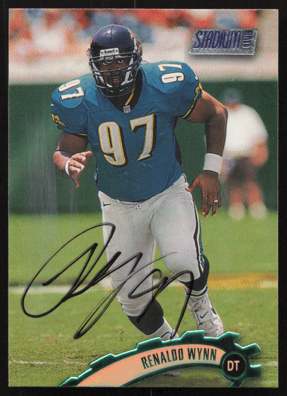 Renaldo Wynn Autographed 1997 Stadium Club Rookie Card #192 Jacksonville Jaguars SKU #261269