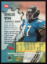 Renaldo Wynn Autographed 1997 Stadium Club Rookie Card #192 Jacksonville Jaguars SKU #261269