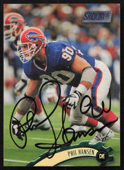 Phil Hansen Autographed 1997 Stadium Club Card #169 Buffalo Bills SKU #261271