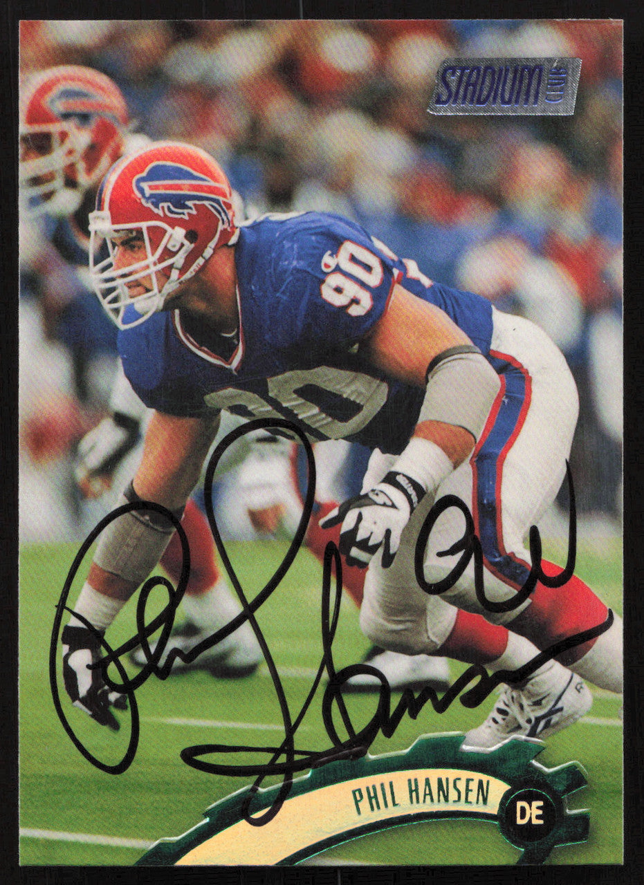 Phil Hansen Autographed 1997 Stadium Club Card #169 Buffalo Bills SKU #261271