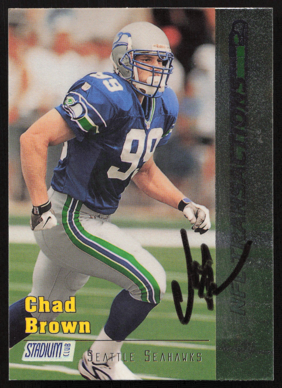 Chad Brown Autographed 1997 Stadium Club Card #112 Seattle Seahawks SKU #261276