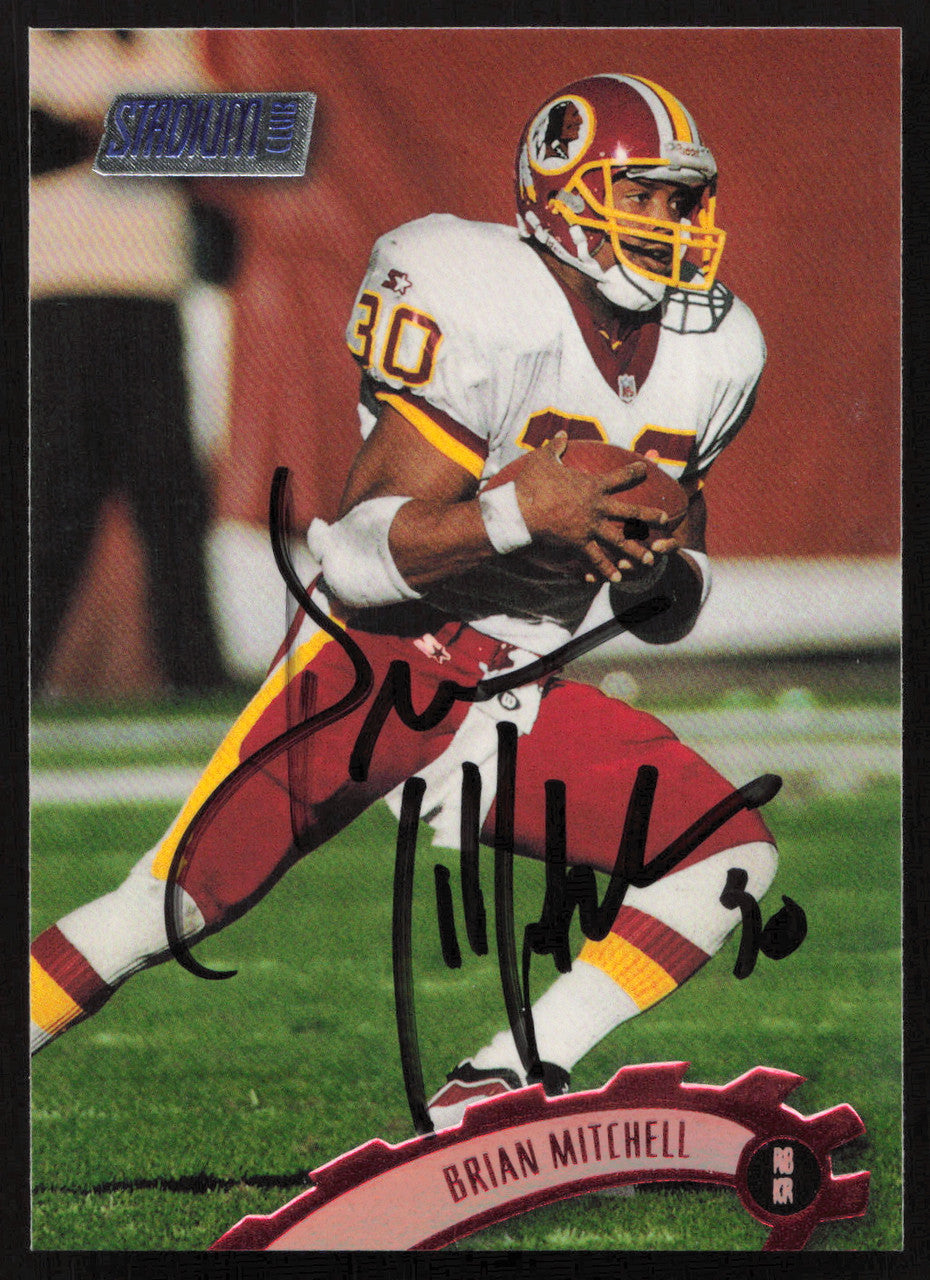 Brian Mitchell Autographed 1997 Stadium Club Card #107 Washington Redskins SKU #261278
