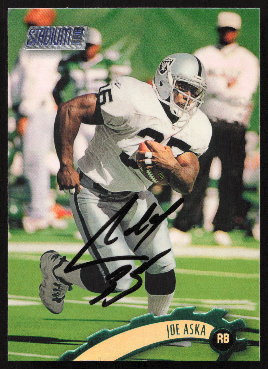 Joe Aska Autographed 1997 Stadium Club Card #227 Oakland Raiders SKU #261280