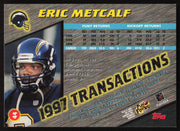 Eric Metcalf Autographed 1997 Stadium Club Card #44 San Diego Chargers SKU #261284