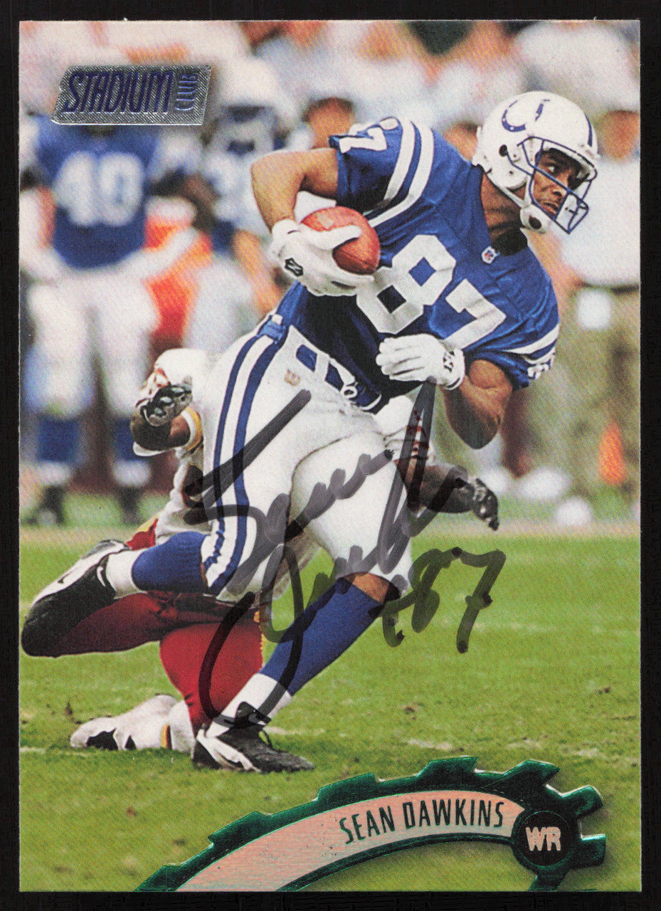 Sean Dawkins Autographed 1997 Stadium Club Card #320 Indianapolis Colts SKU #261285