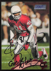 Frank Sanders Autographed 1997 Stadium Club Card #167 Arizona Cardinals SKU #261287