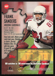 Frank Sanders Autographed 1997 Stadium Club Card #167 Arizona Cardinals SKU #261287